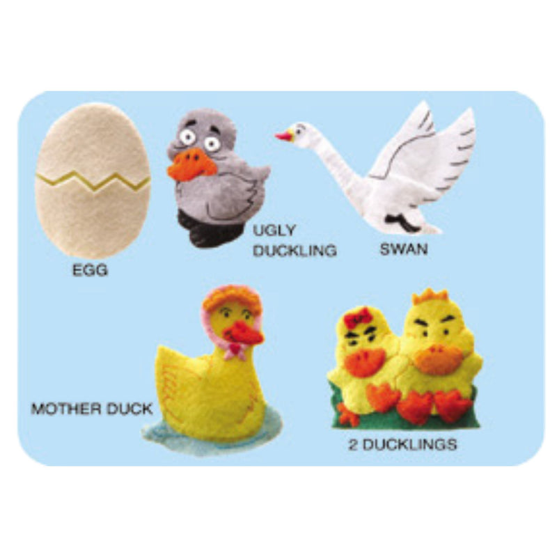 3-D Felt The Ugly Duckling Finger Puppet Storytelling Set