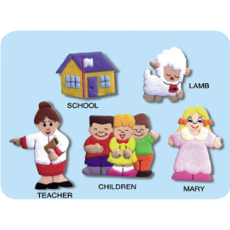 3-D Felt Mary Had a Little Lamb Finger Puppet Storytelling Set