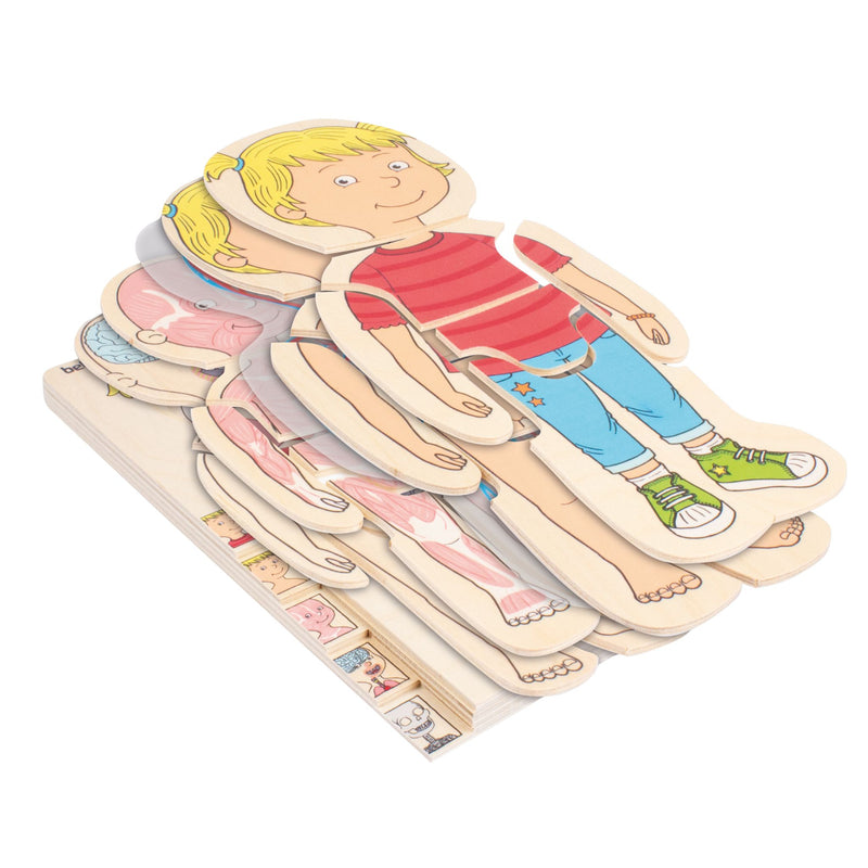 Multi-Layer Nesting Wood Puzzle: Your Body Girl 5 Layers