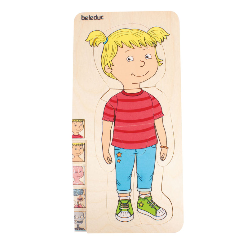 Multi-Layer Nesting Wood Puzzle: Your Body Girl 5 Layers