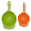 Food & Transfer Mini Colander/Scoop with Handles Set/2