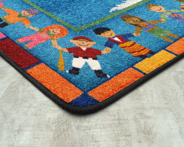 Rugs: Continents: Hands Around The World 7ft 8in x 10ft 9in Rectangle Rug