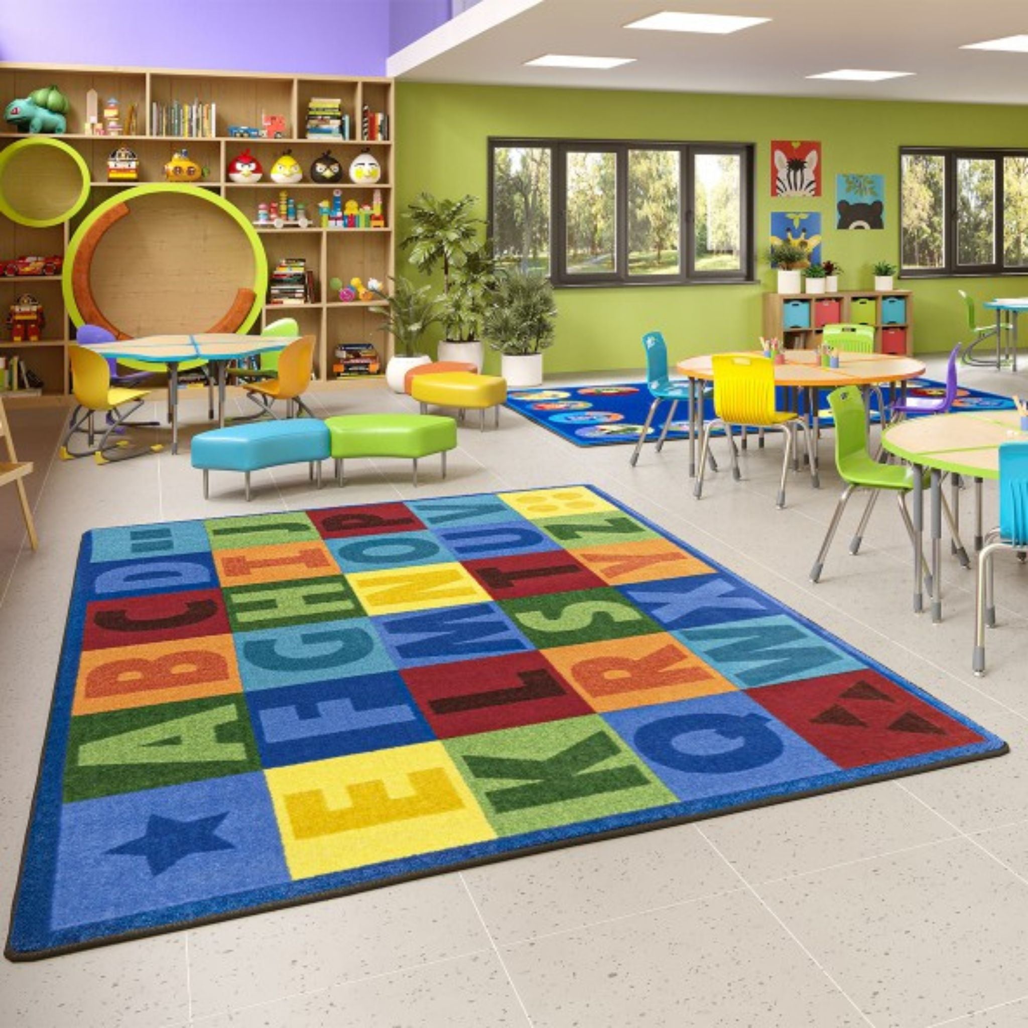 Rugs: Colorful Learning Classroom Rug