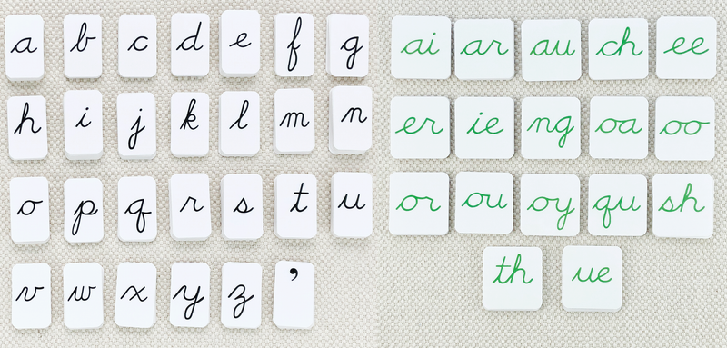 Phonogram Cursive Alphabet by Maitri
