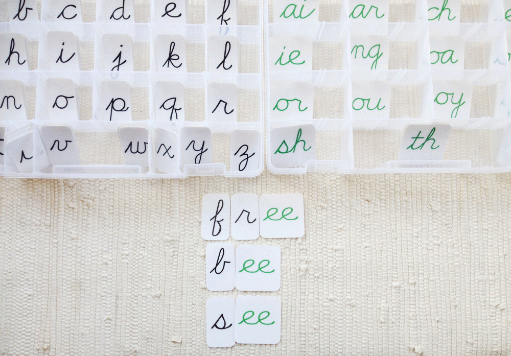 Phonogram Cursive Alphabet by Maitri