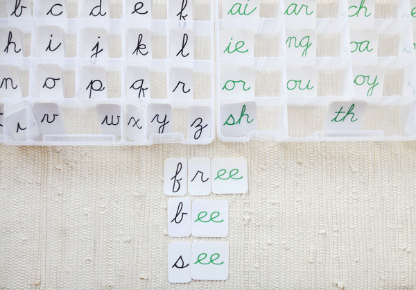 Phonogram Cursive Alphabet by Maitri