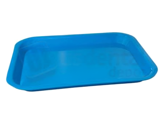 Tray: Medium Plastic Colored Rectangular