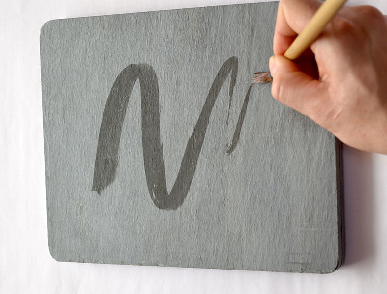 Buddha Zen Natural Stone Board & Calligraphy Brush