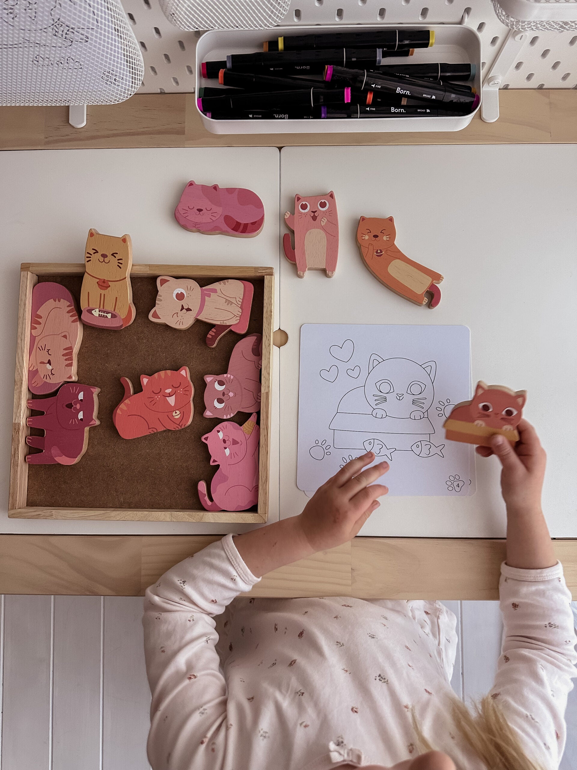 Cat play set & colouring