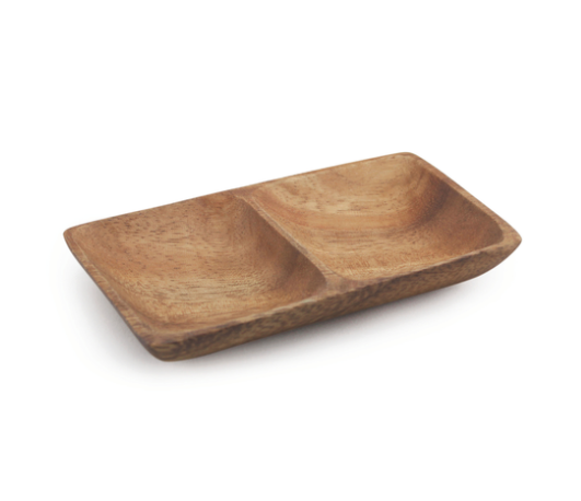 Two Container Wooden Bowl