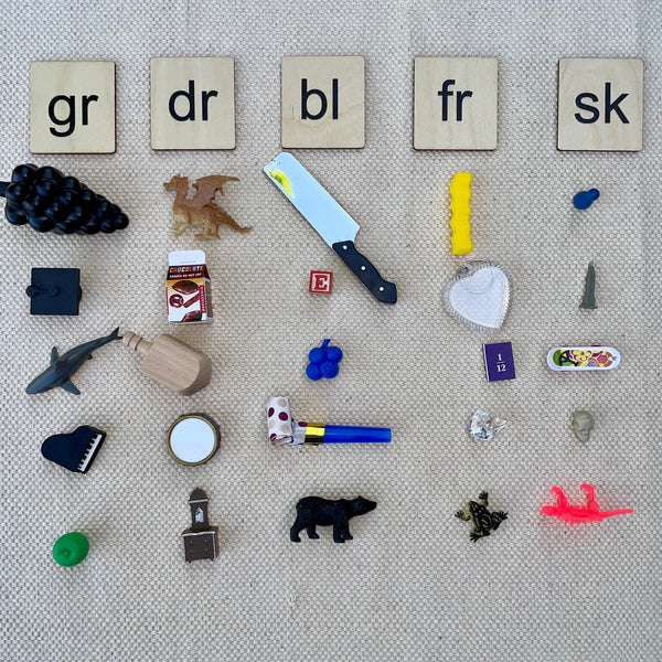 Bag Full of Blends Objects Kit (dr, bl, fr, sk, gr)  with Wooden Tiles