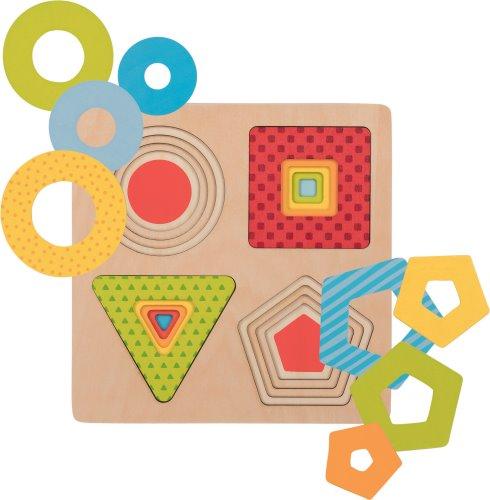 Multi-Layer Nesting Wood Geometrical Shapes Puzzle