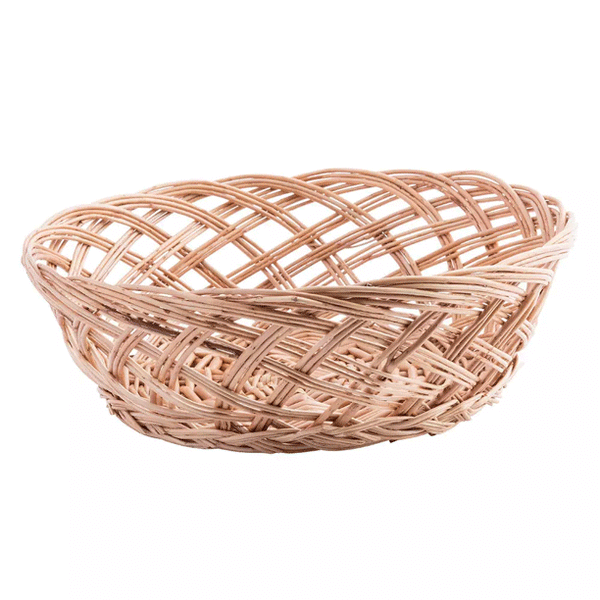 Round Wipe-Clean Open Weave Basket