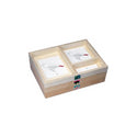 Trays: Three Part Wood Large Stacking (includes One Stackable Tray)