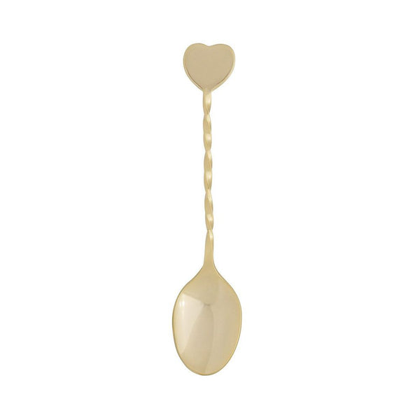 Gold Plated Heart Spoon