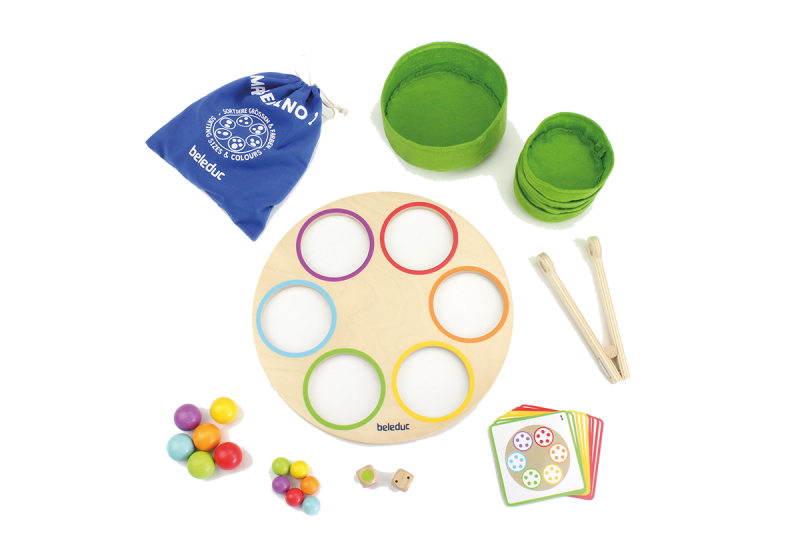 Marble Game Sorting, Colors, Size and Patterning Activity MontessorinSuch