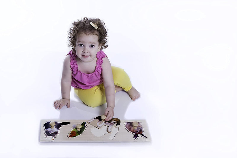 Baby/Toddler Puzzle: Giant Knobs Photo Images-Pets