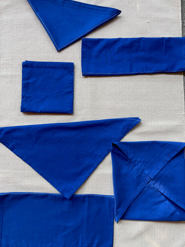 Blue Folding Cloths Kit with 7 Cloths