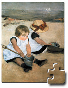  Masterpiece Puzzle for Young Children: Children on the Beach -Cassat 