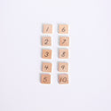 1-10  Wood Number Tiles