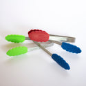 Tongs:  Silicone Colored Tips Stainless Steel Handle Set & Individual Tongs