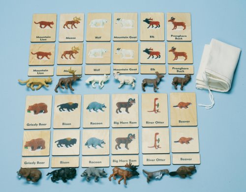 Continent 3-Part Wood Tiles & Replicas: North American Animals Item# C10229K