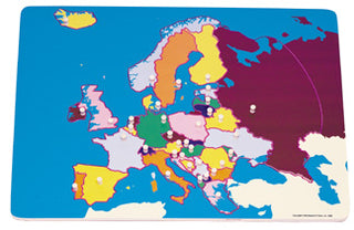 Continent Map: Europe Knobbed Puzzle 