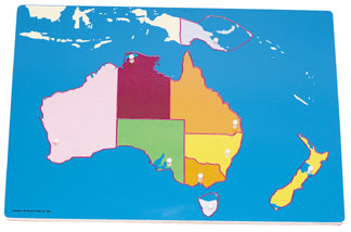 Continent Map: Australia Knobbed Puzzle 