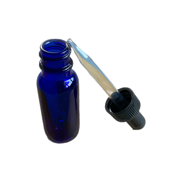 Eye-Dropper & Bottle: Cobalt Blue Glass