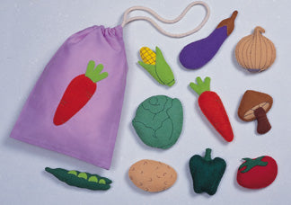 3-D Felt Vegetables Motif Set 