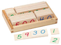 Small Wood Number Cards & Box 0-9000 