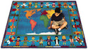 Continents: Hands Around The World 7ft 8in x 10ft 9in Rectangle Rug