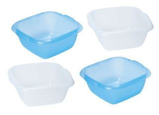 Cleaning: Dishpans Value Pack Set/4 (2  Blue, 2 Clear/White) 