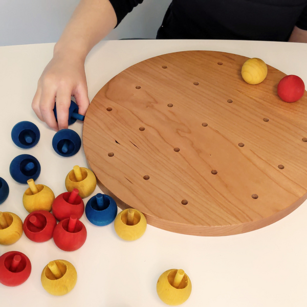 Toddler Jumbo Wood Knob Pegboard Set Item S9393 Montessori n Such