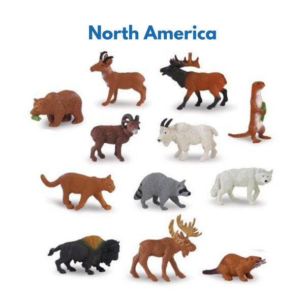 Continent Animal Miniatures: All 8  Sets (Includes Antarctica, Polar/Arctic)