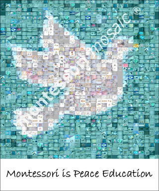 Peace Dove Montessori Mosaic Poster